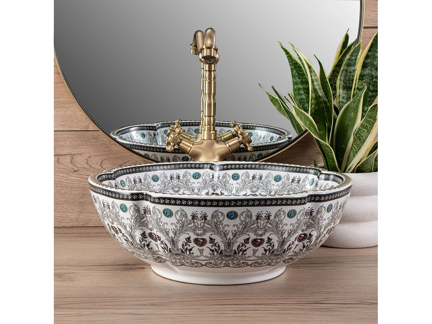 Lavabo Da Appoggio Rea Asanti White