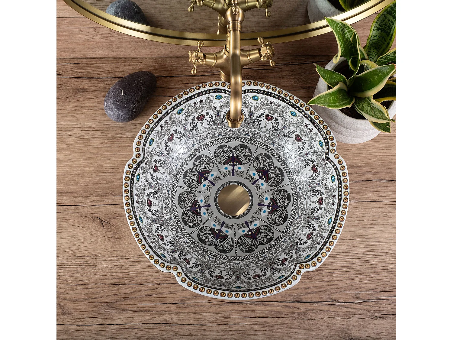 Lavabo Da Appoggio Rea Asanti White