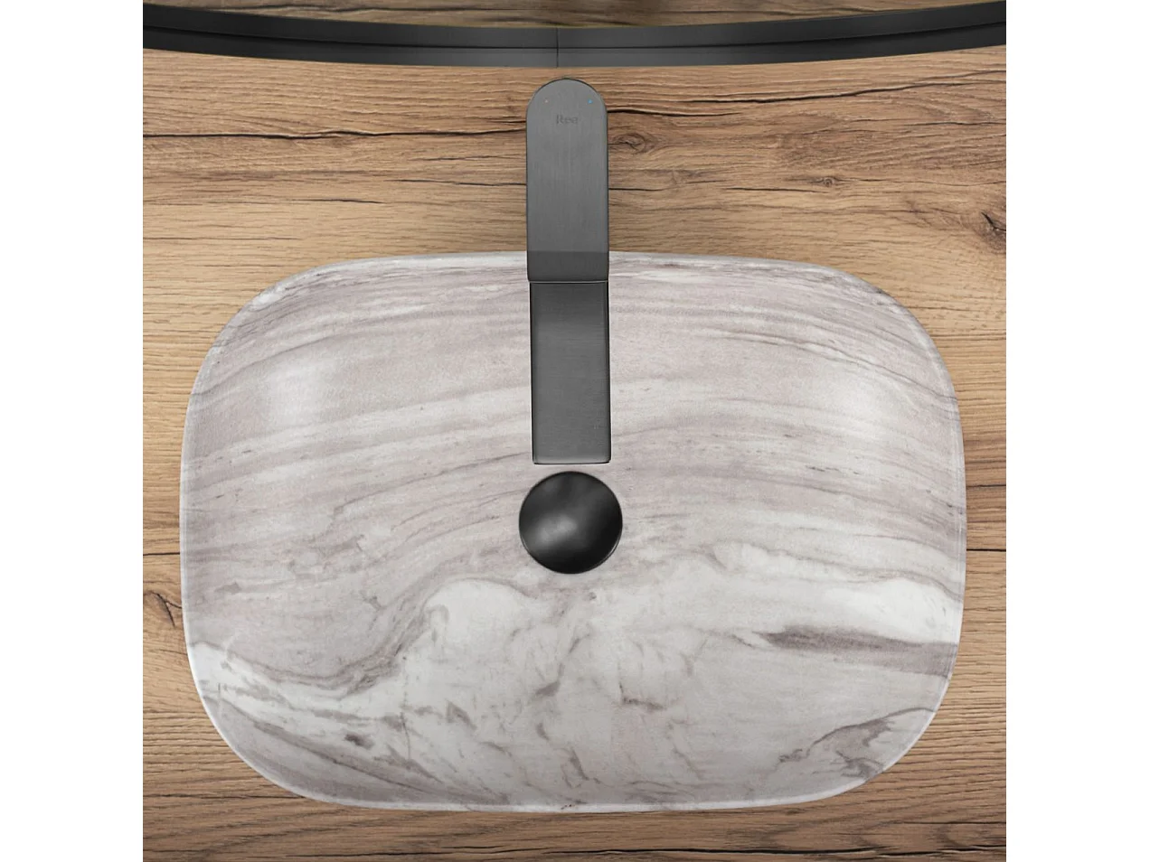 Vasque À Poser Rea Belinda Ash White