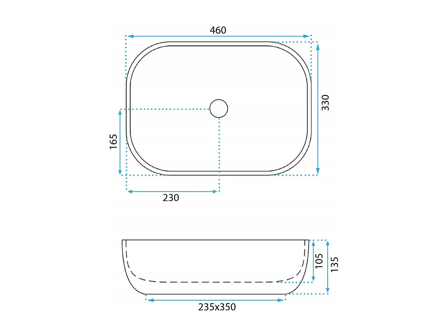 Vasque À Poser Rea Belinda Ash White