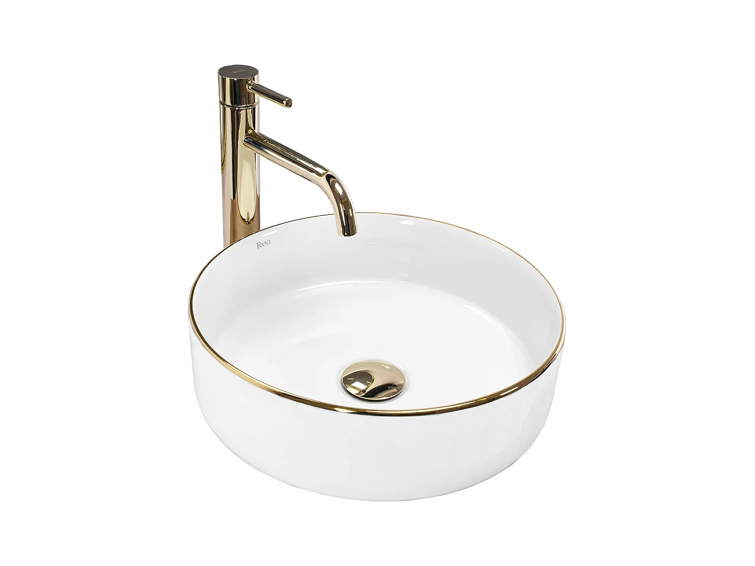 Vasque À Poser Rea Sami White Gold
