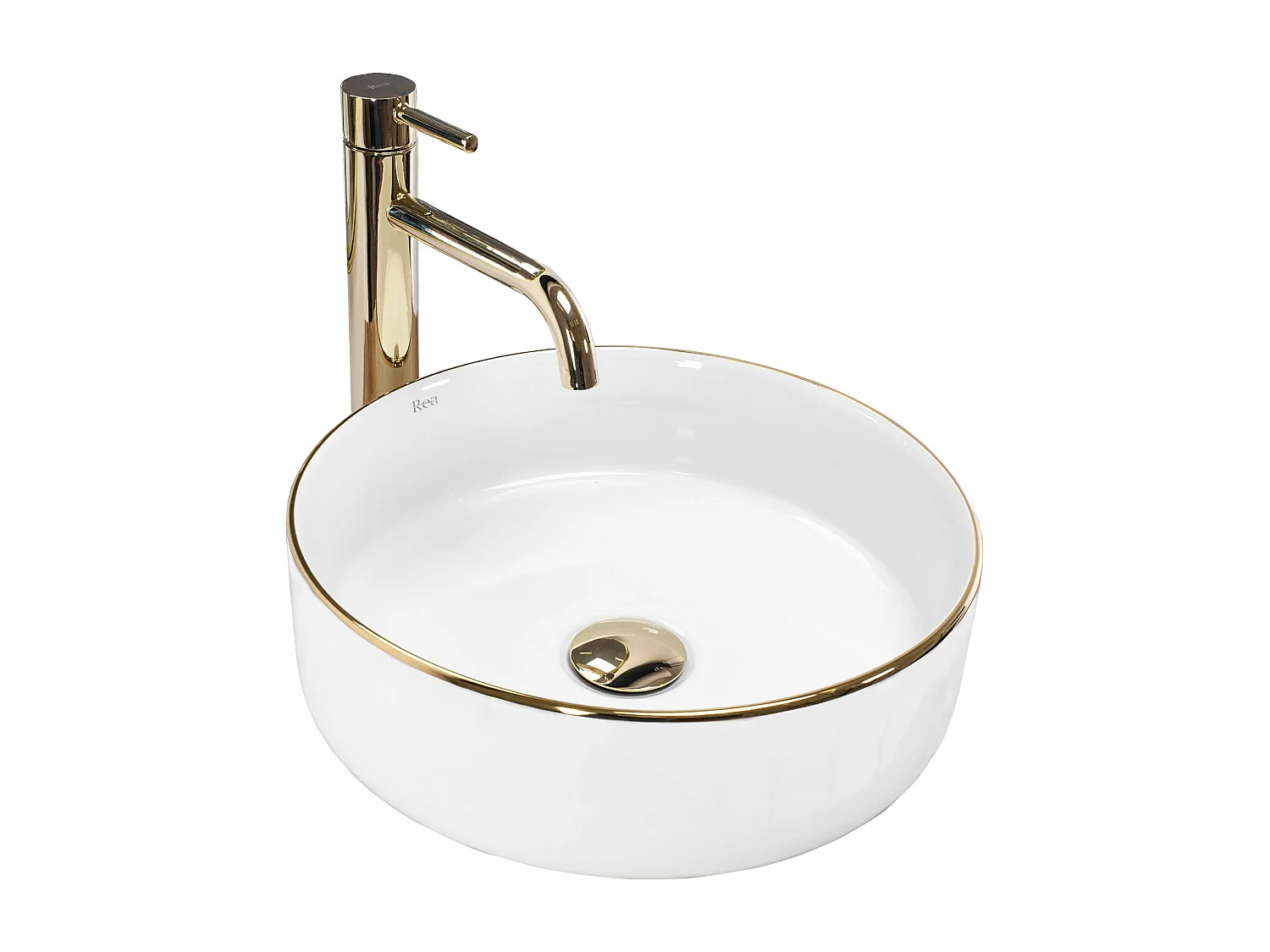 Aufsatzwaschbecken Rea Sami White Gold