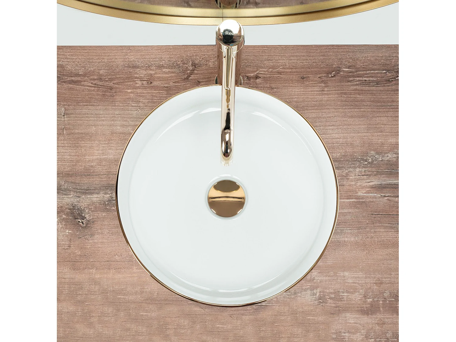 Aufsatzwaschbecken Rea Sami White Gold