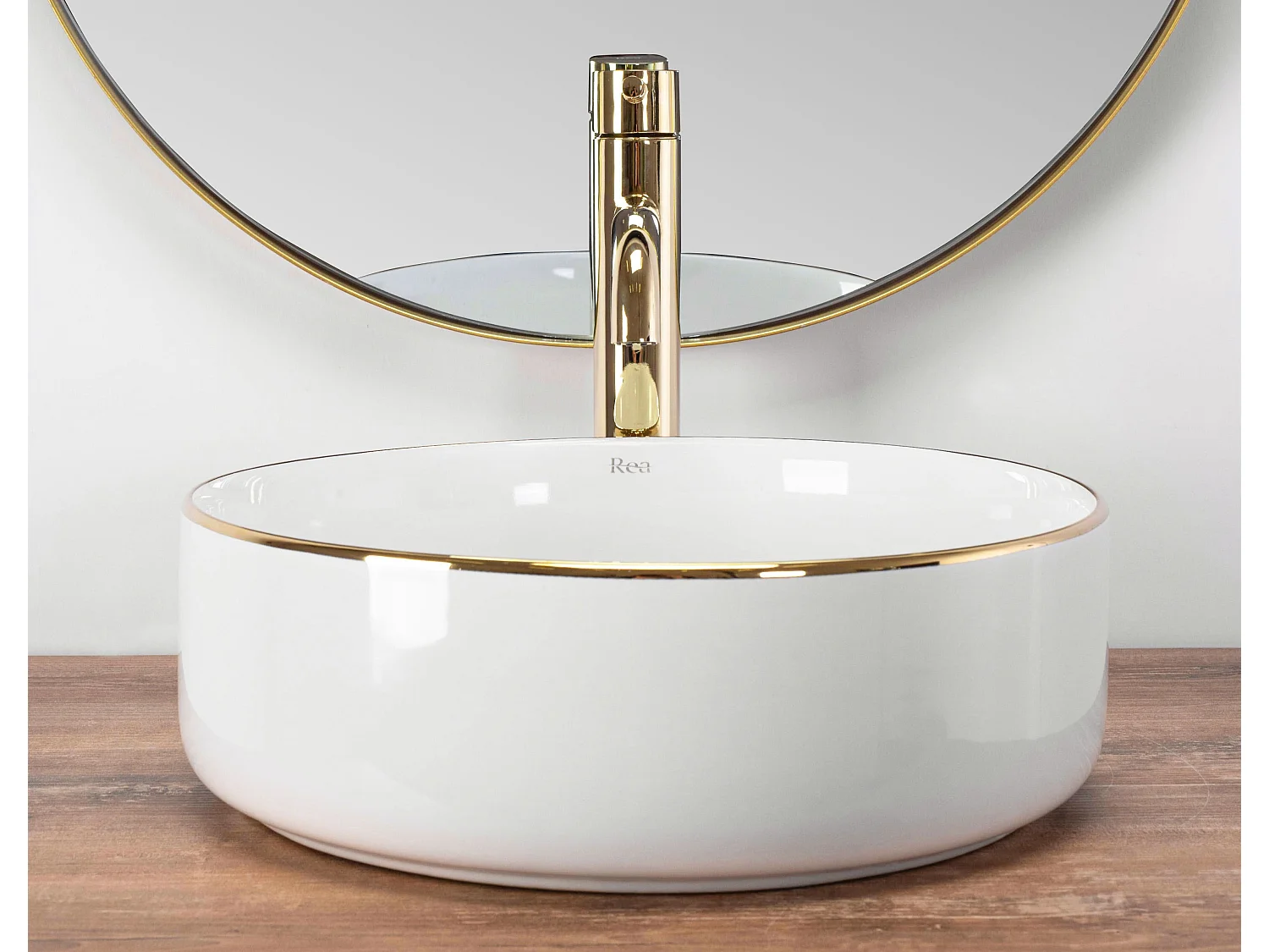 Aufsatzwaschbecken Rea Sami White Gold