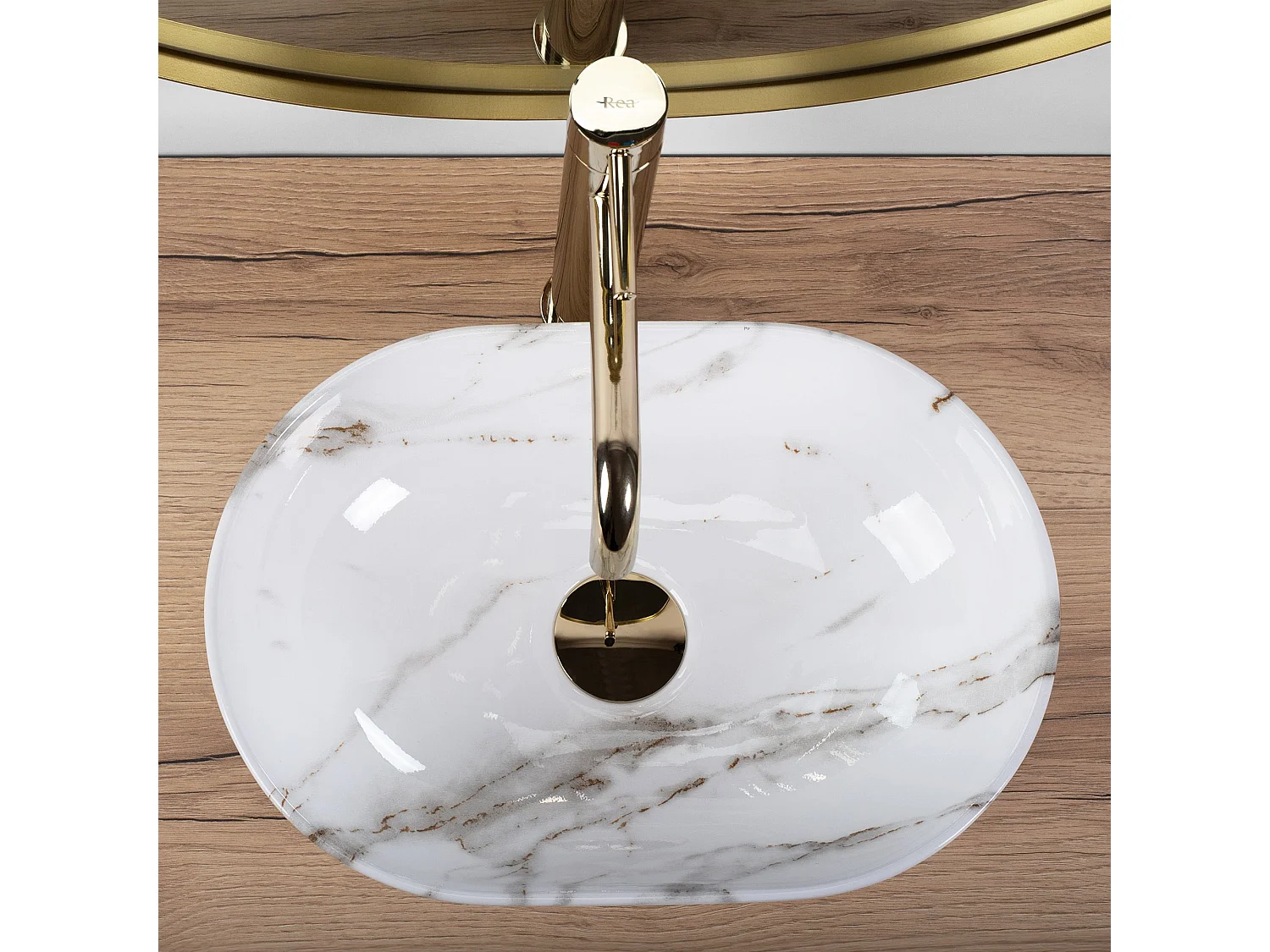 Lavatório De Apoio Rea Amelia Mini Shiny Aiax White