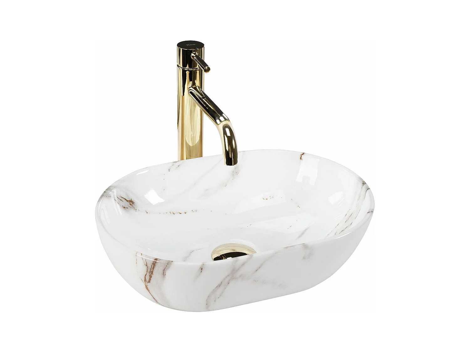 Vasque À Poser Rea Amelia Mini Shiny Aiax White