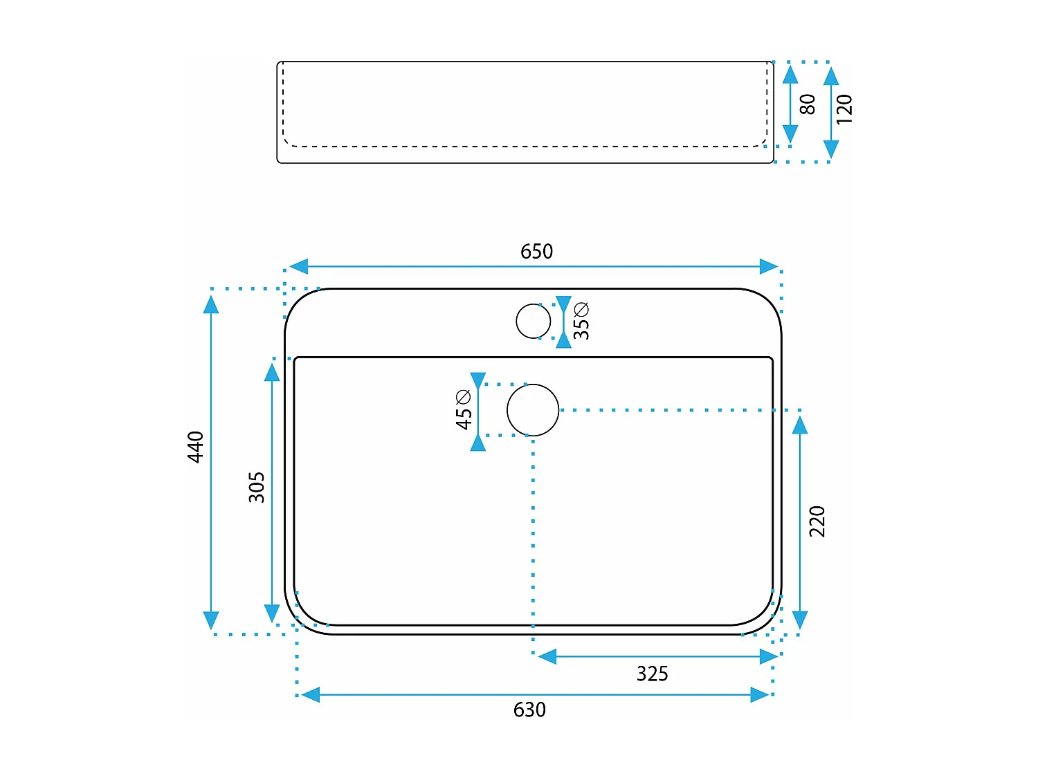 Vasque À Poser Rea Verona White