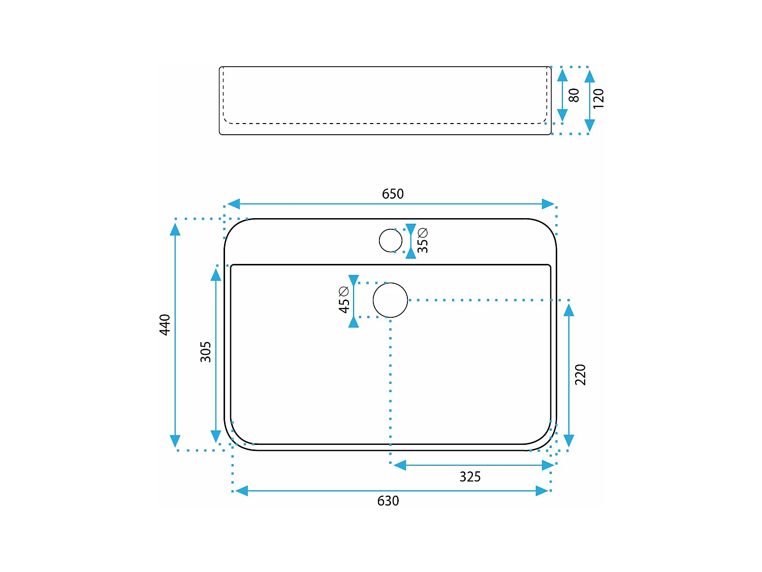 Vasque À Poser Rea Verona White