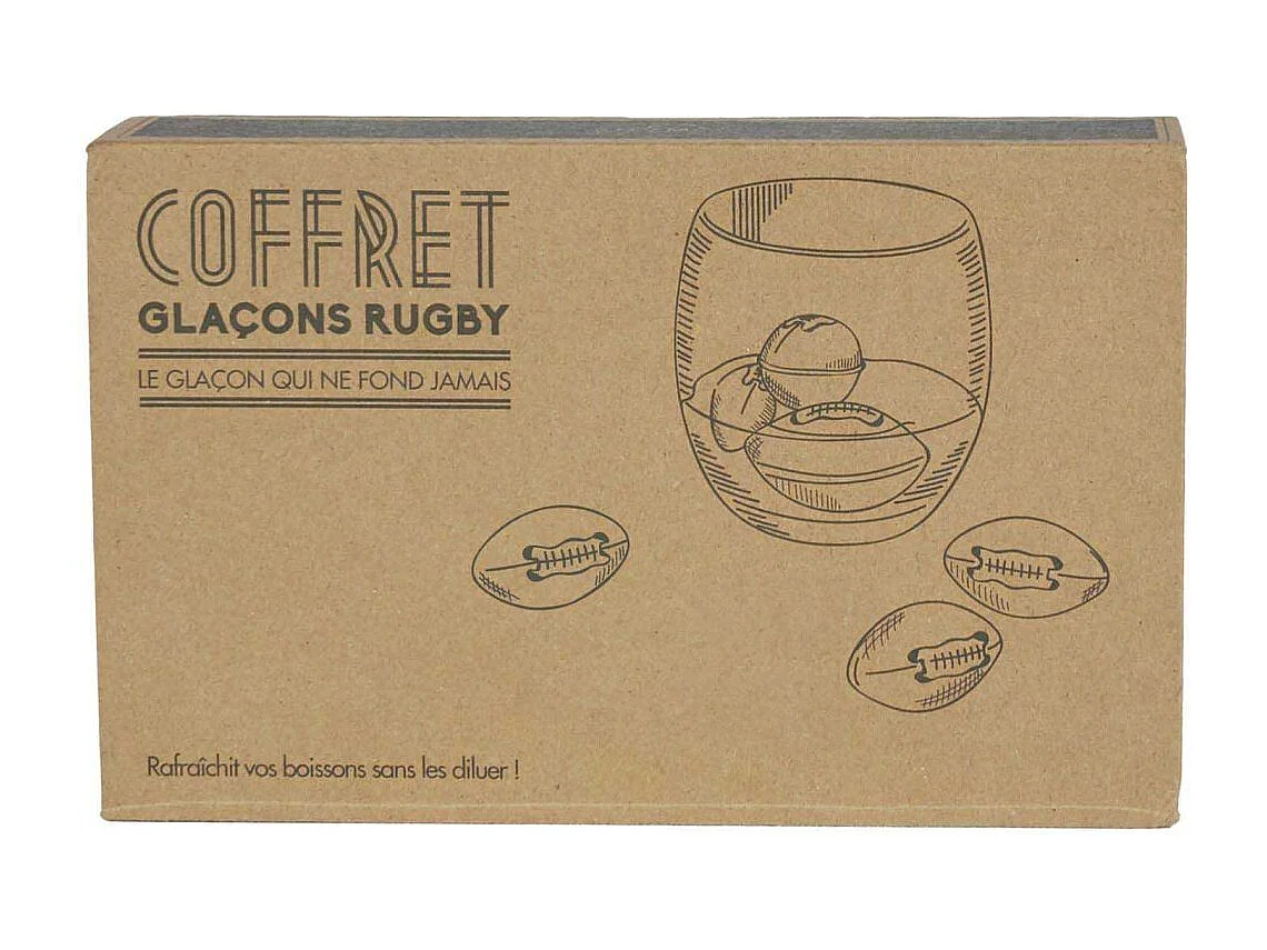 Coffret glaçon en inox Rugby