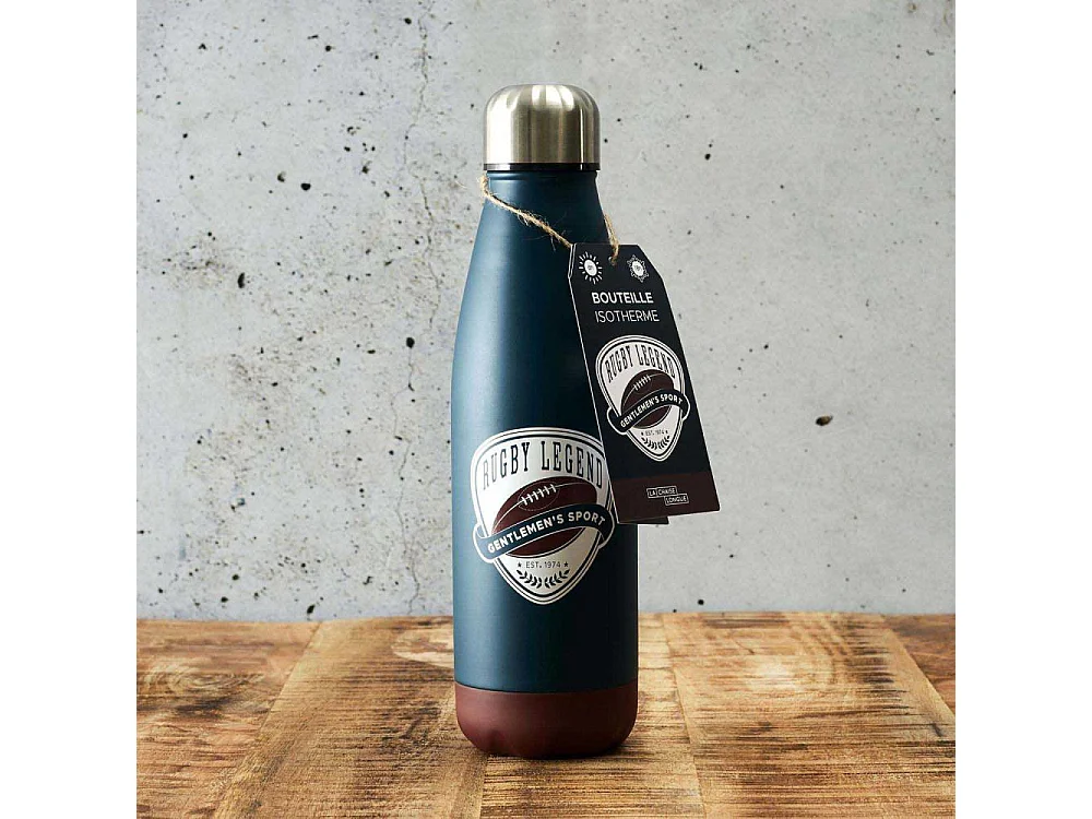Bouteille isotherme en inox Rugby