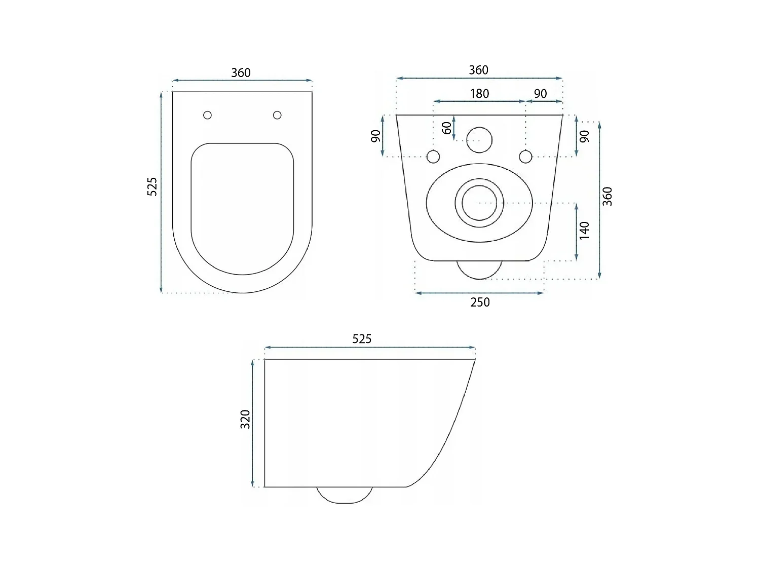 Cuvette Wc Suspendue Rea Eddy Turbo Tornado White
