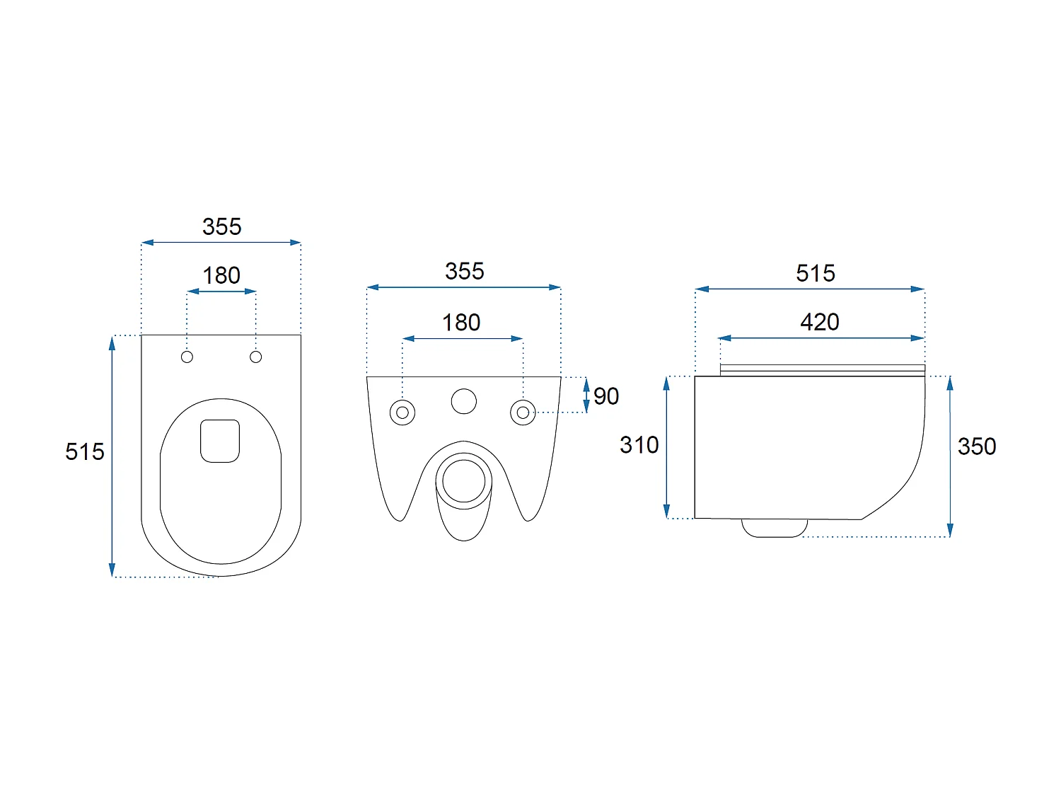 Cuvette Wc Suspendue Rea Carlo Tornado Duroplast/Flat/Zm White