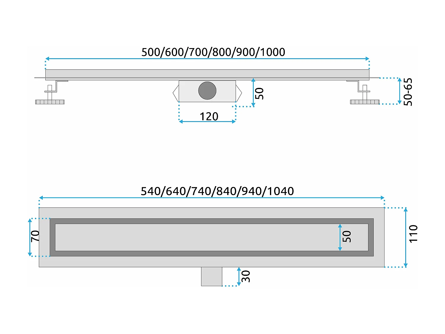 Dreno Linear Rea Neox 900 Black