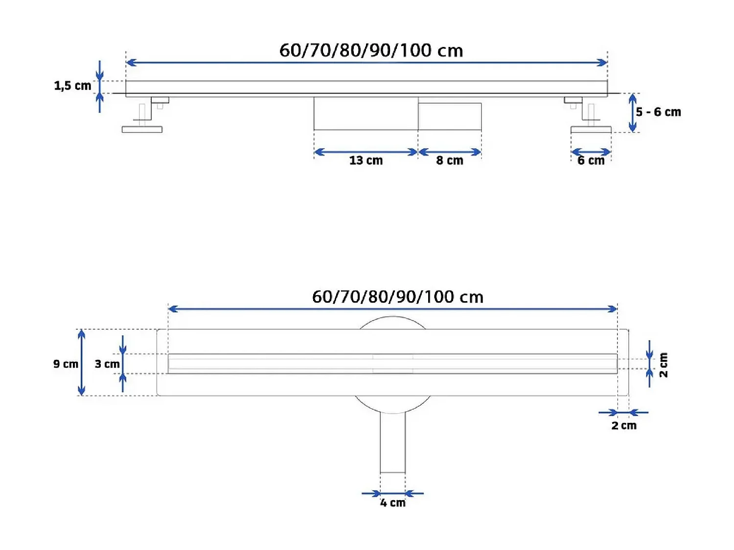 Drain Linéaire Rea Neo Slim Pro Gold 500