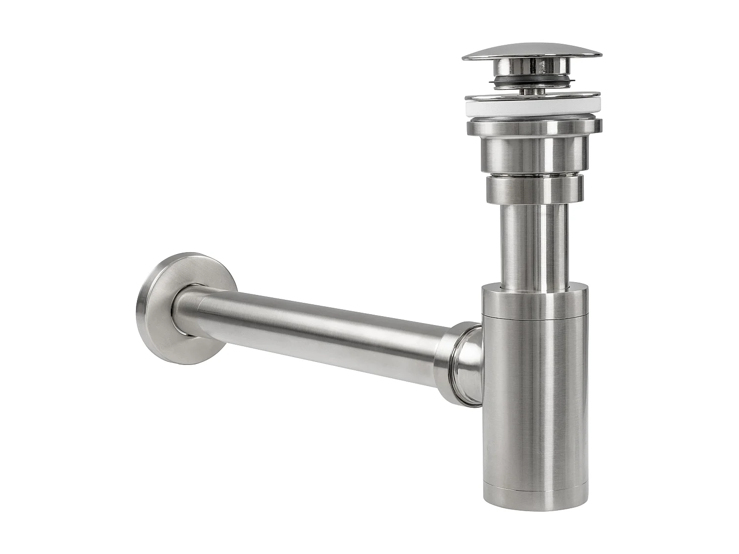 Siphon De Lavabo Universel Clic-Clac Rea Brush Nickel