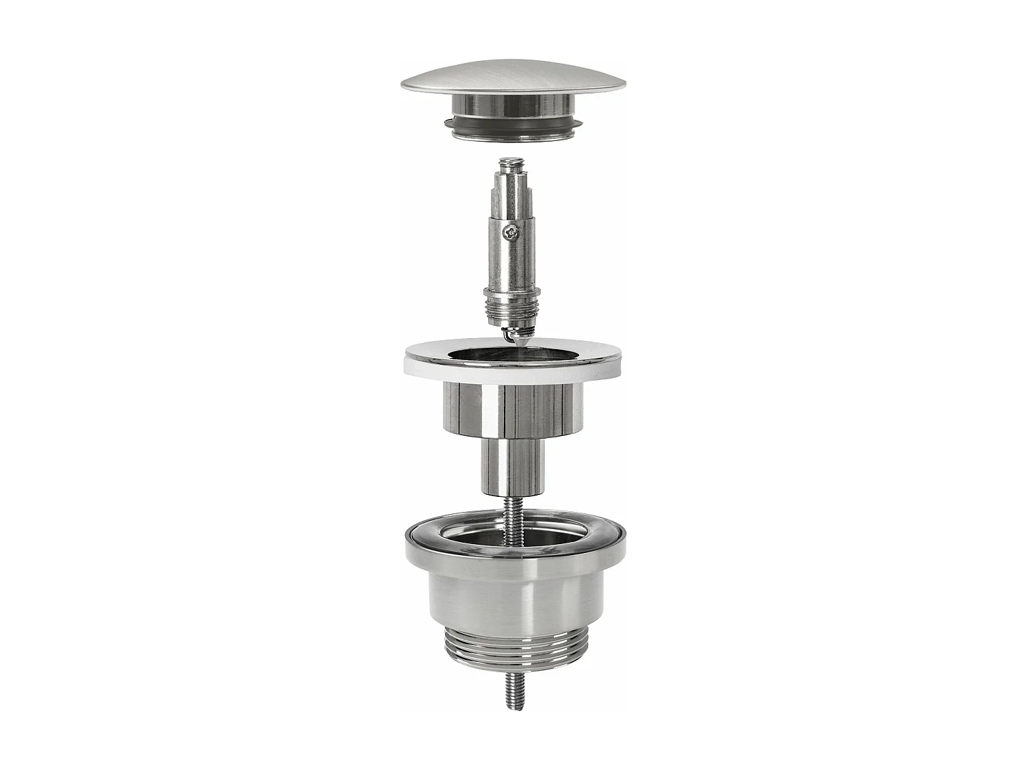 Siphon De Lavabo Universel Clic-Clac Rea Brush Nickel