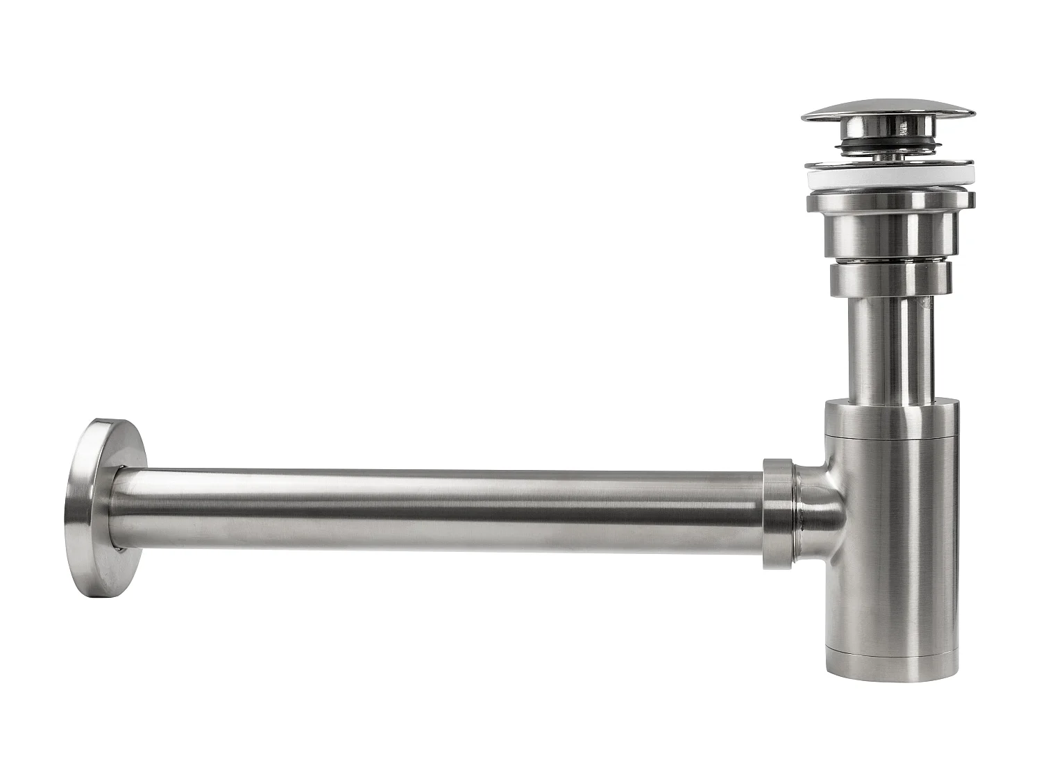 Siphon De Lavabo Universel Clic-Clac Rea Brush Nickel