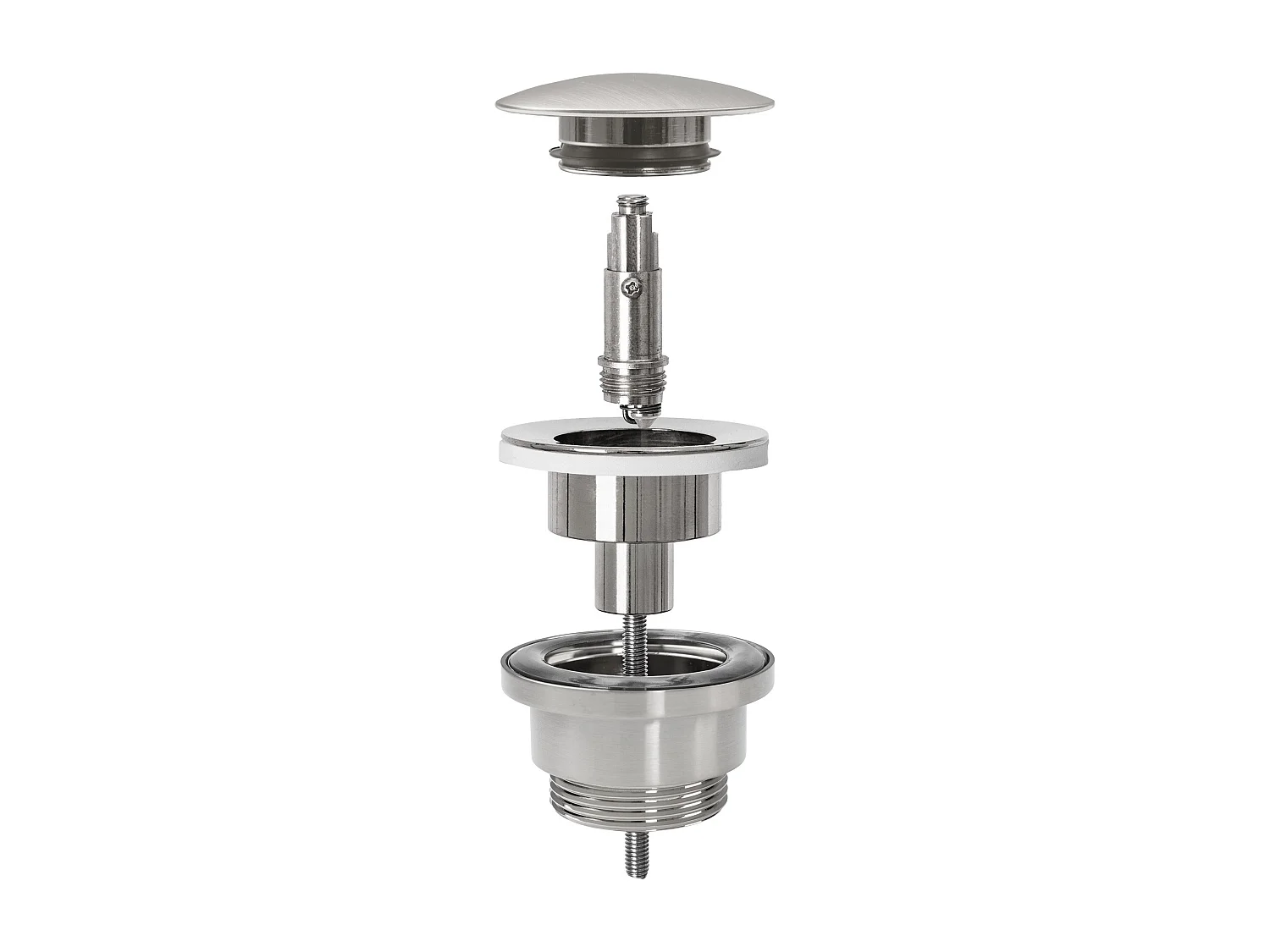 Siphon De Lavabo Universel Clic-Clac Rea Brush Nickel