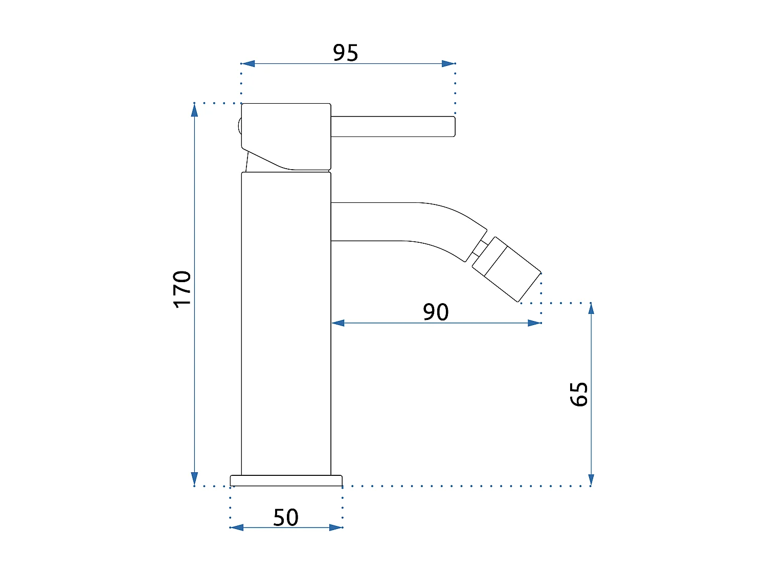 Robinet De Bidet Rea Lungo Rose Gold