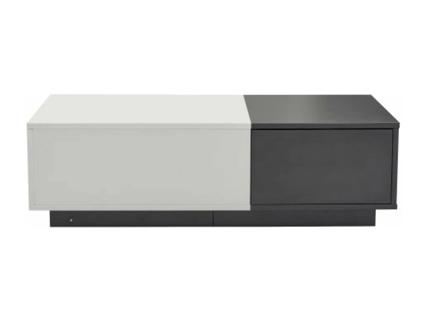 Table basse rectangulaire moderne gris,d74cm×h22cm