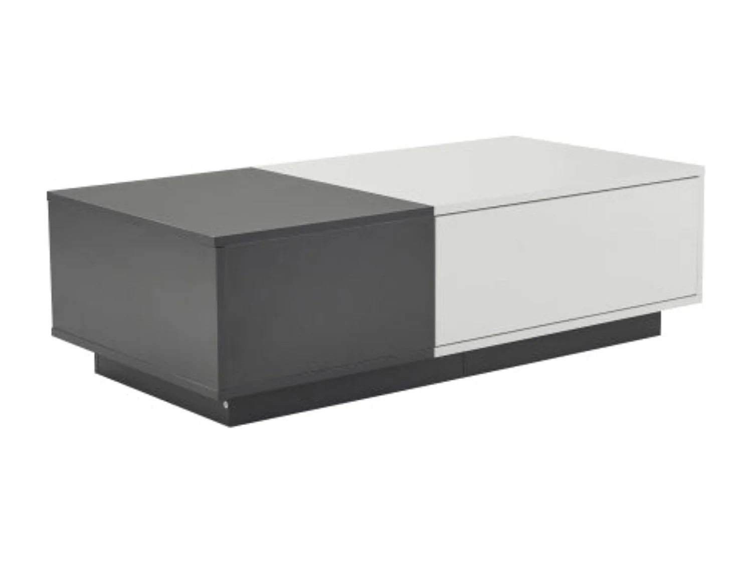 Table basse rectangulaire moderne gris,d74cm×h22cm