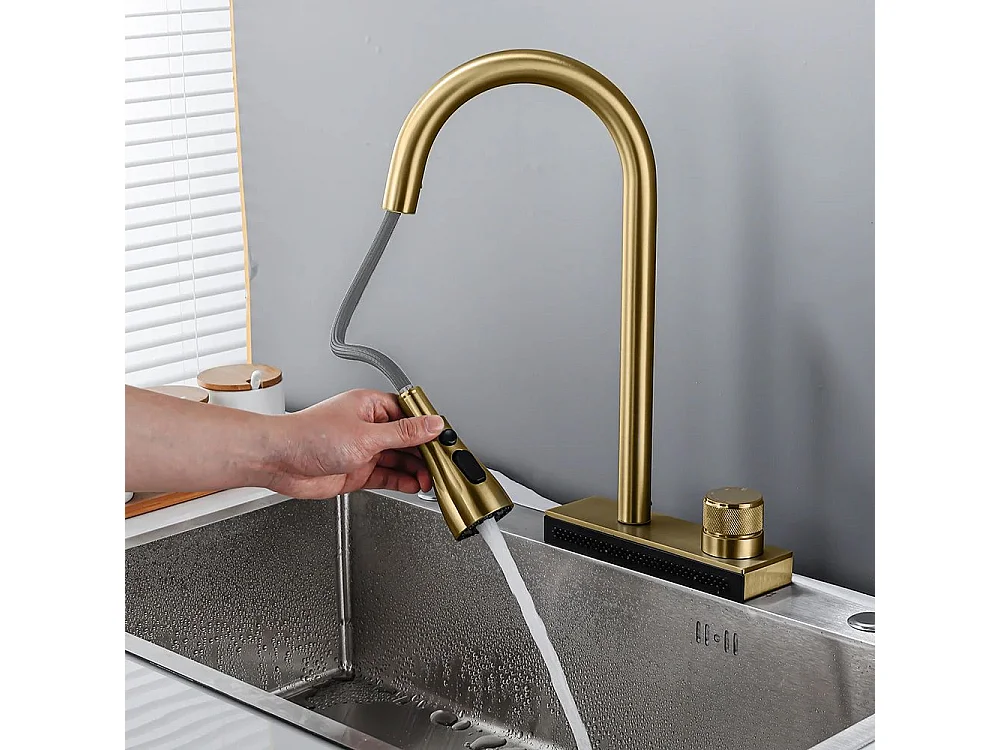 Grifo Para Cocina Rea Js-K112Bg Conor Brush Gold