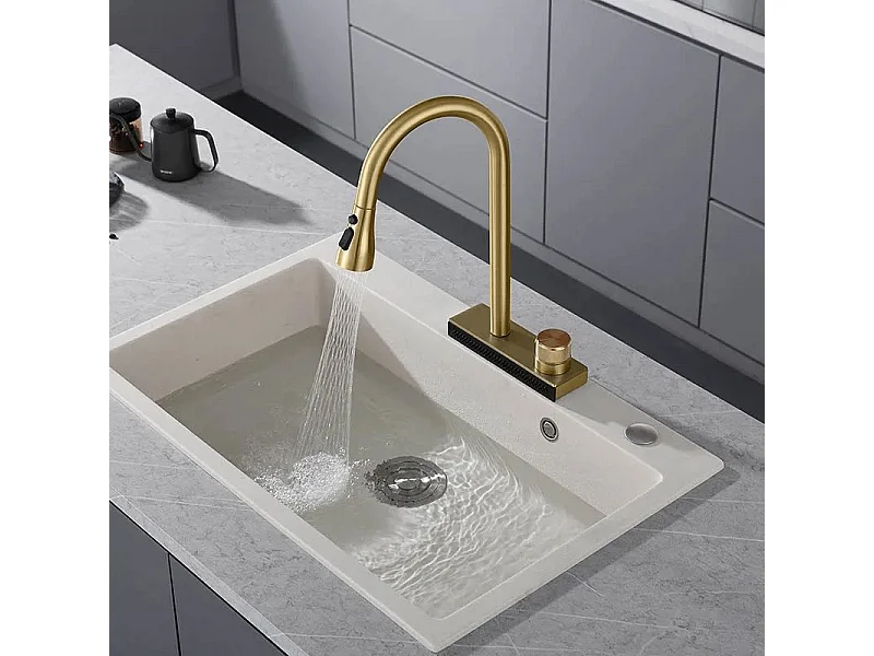 Rubinetto Da Cucina Rea Js-K112Bg Conor Brush Gold