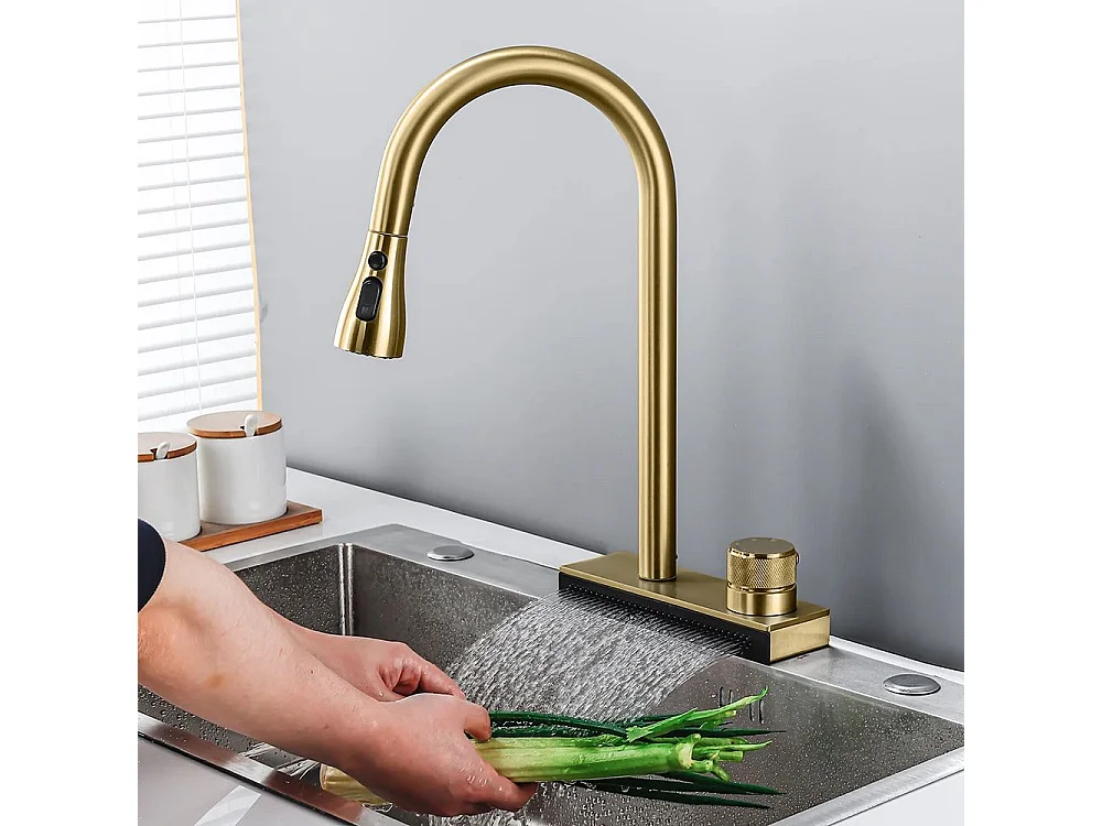 Robinet De Cuisine Rea Js-K112Bg Conor Brush Gold