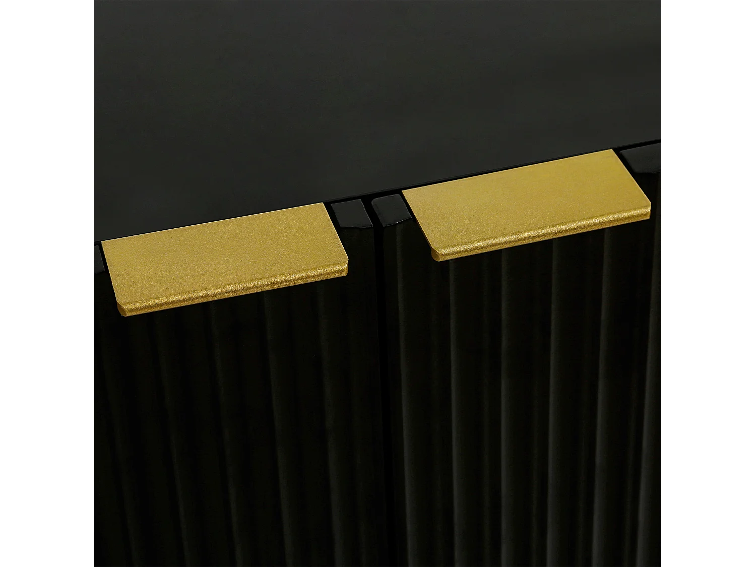 Buffet 3 portes avec étagères réglables - MDF & panneaux de particules - Noir