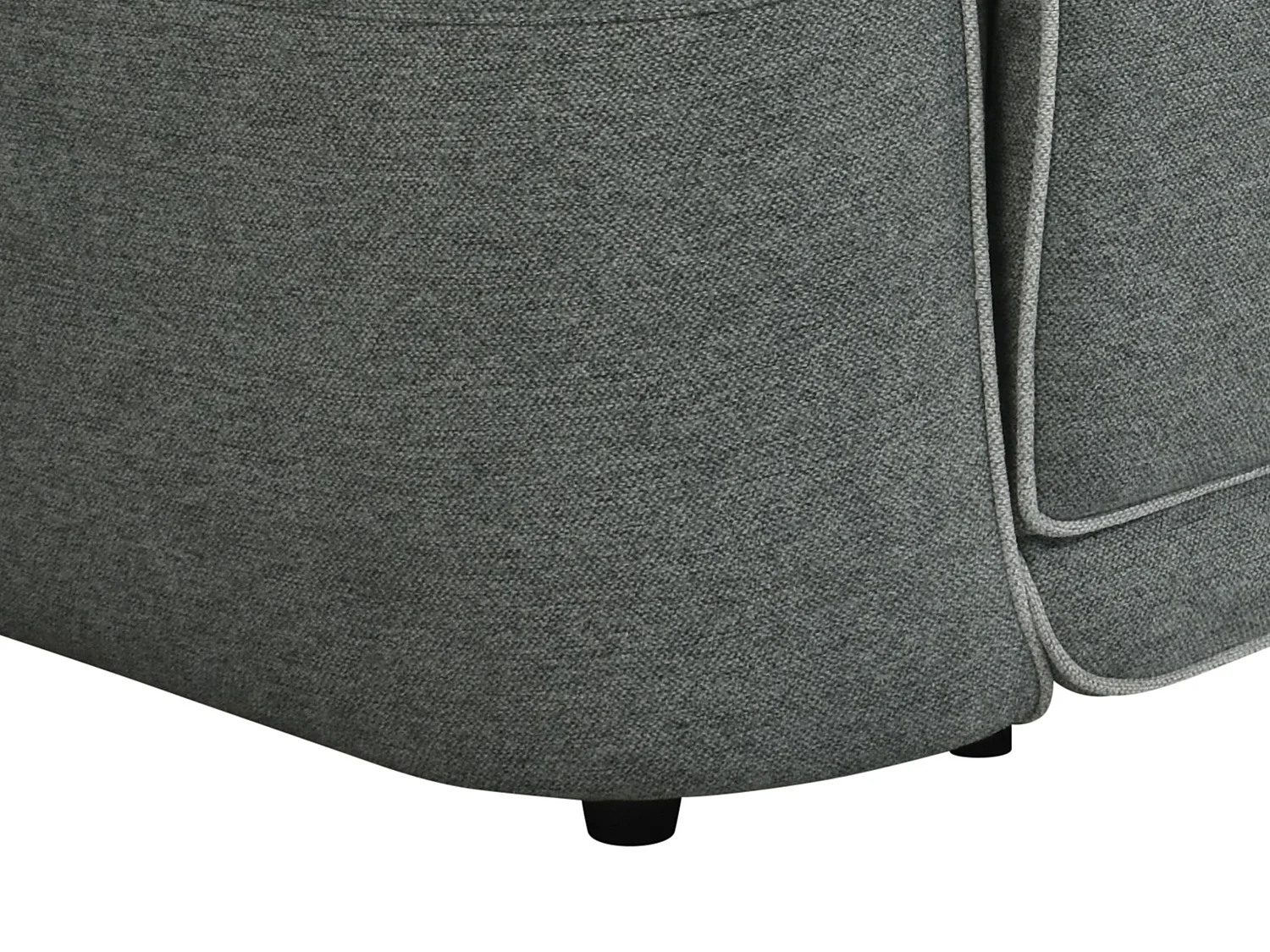 Relaxsofa 3-Sitzer + Relaxsessel elektrisch - melierter Stoff - Grau - OZARTO