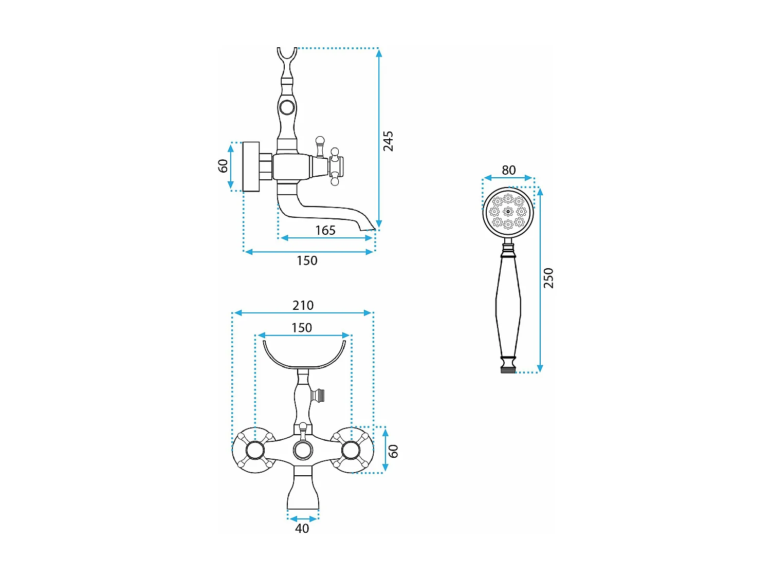 Rubinetto Da Vasca Rea Rustico Gold