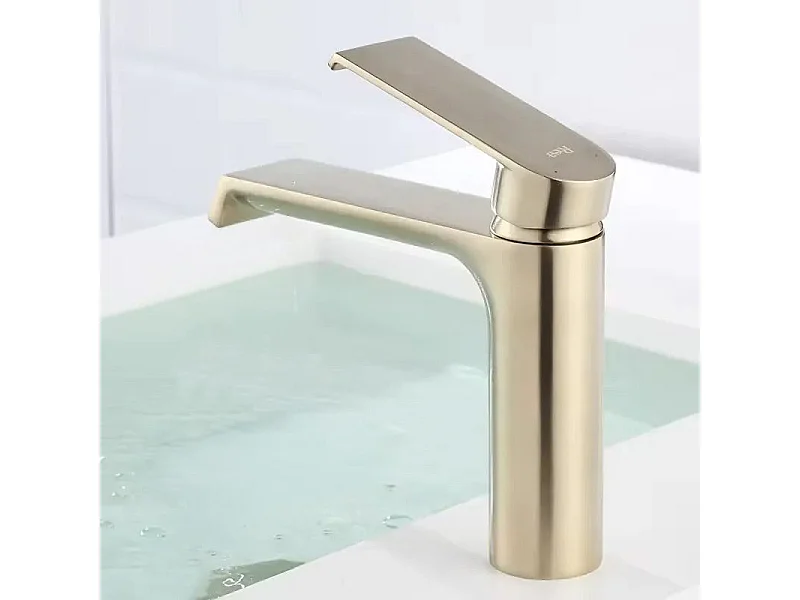 Robinet De Lavabo Rea My2061-2Gg Hass Low Brush Gold