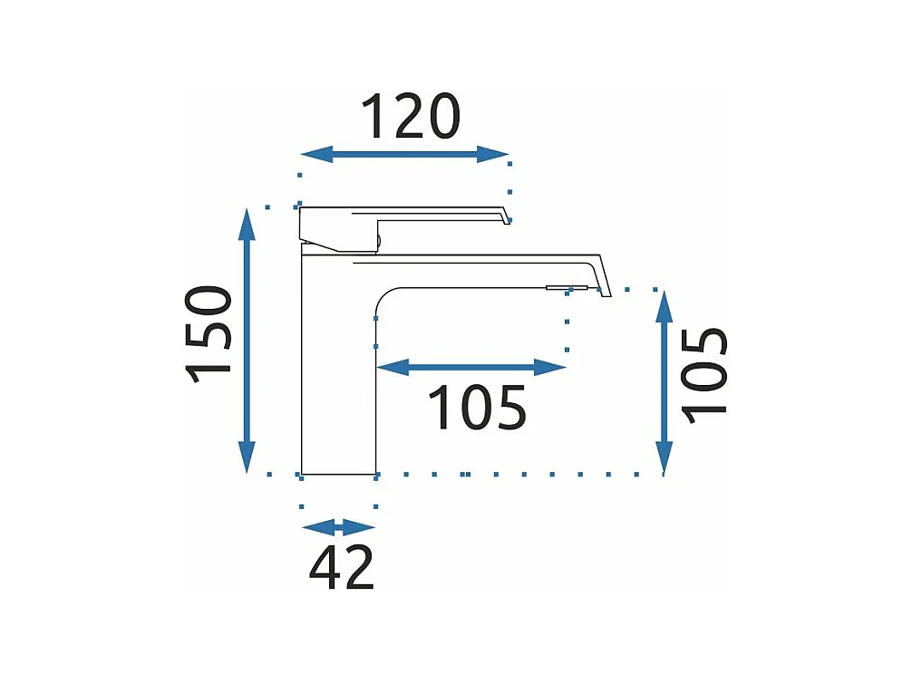 Wastafelkraan Rea My2061-2Gg Hass Low Brush Gold
