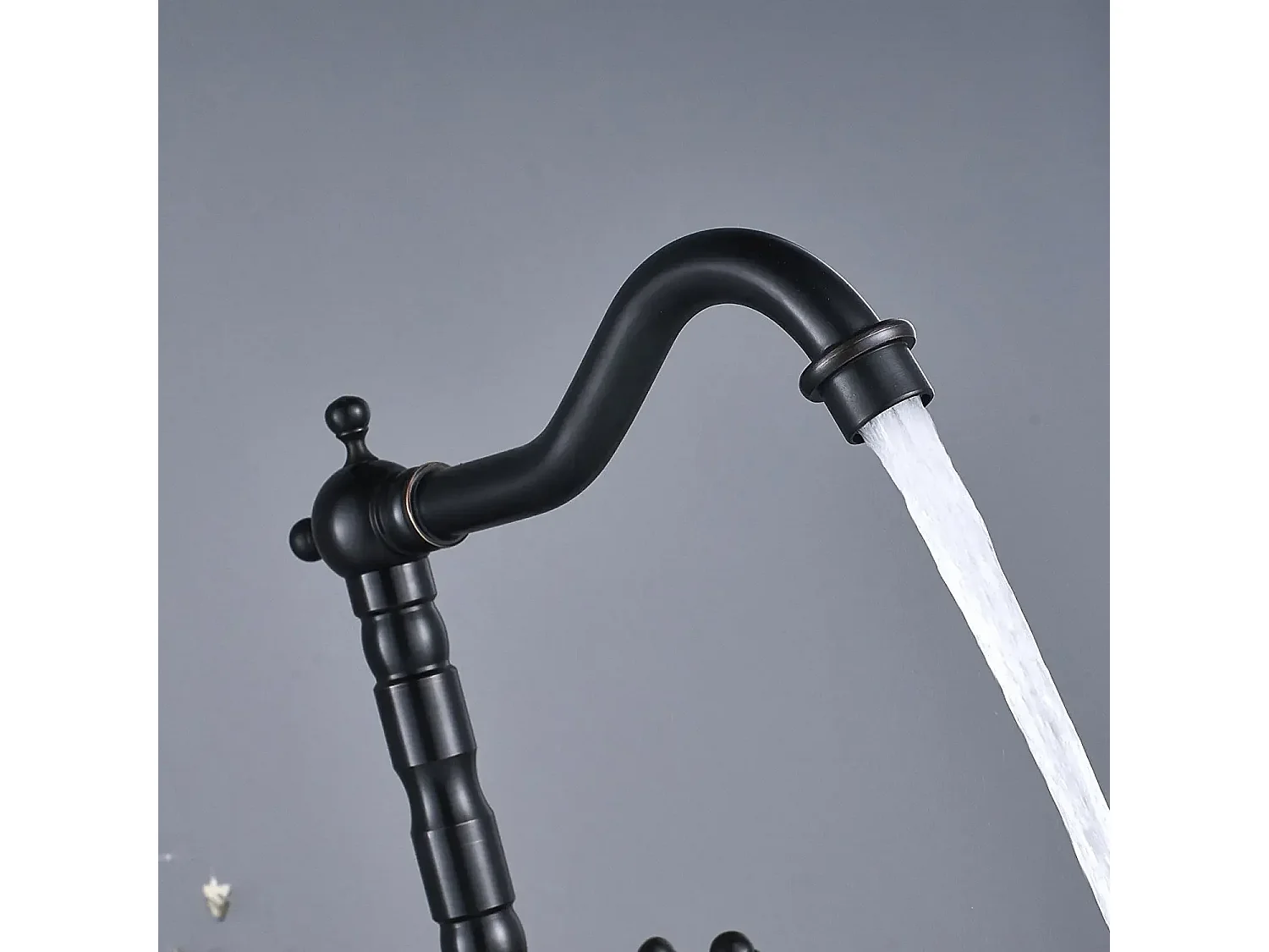 Robinet De Cuisine Rea Rustico High Black