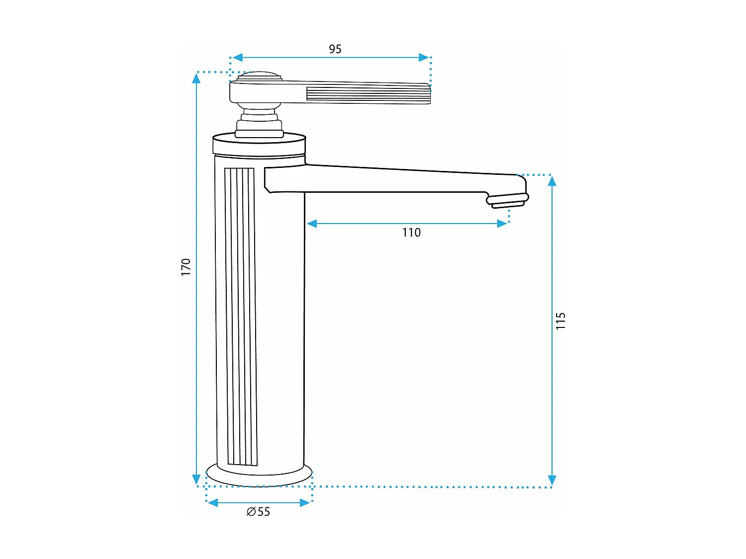 Robinet De Lavabo Rea Monaco Low Gold
