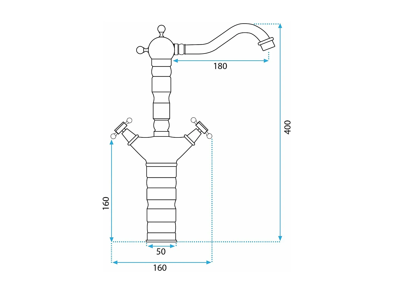Rubinetto Da Cucina Rea Rustico High Gold