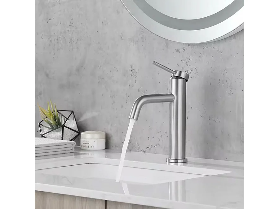 Orbit Misturadora De Lavatório Rea Js-B311N Clif Low Brush Nickel