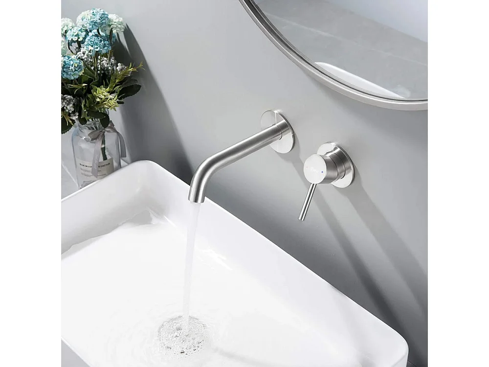 Inbouwmengkraan Rea Js-W021N Owen Brush Nickel + Box