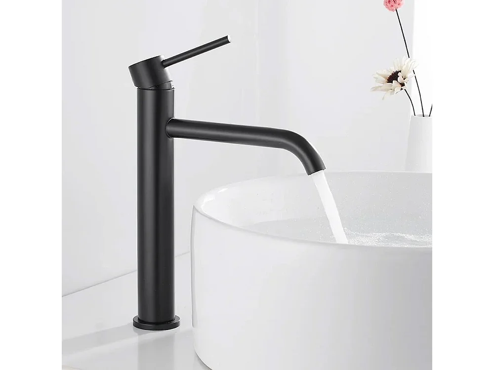 Waschbeckenarmatur Rea Lungo High Black