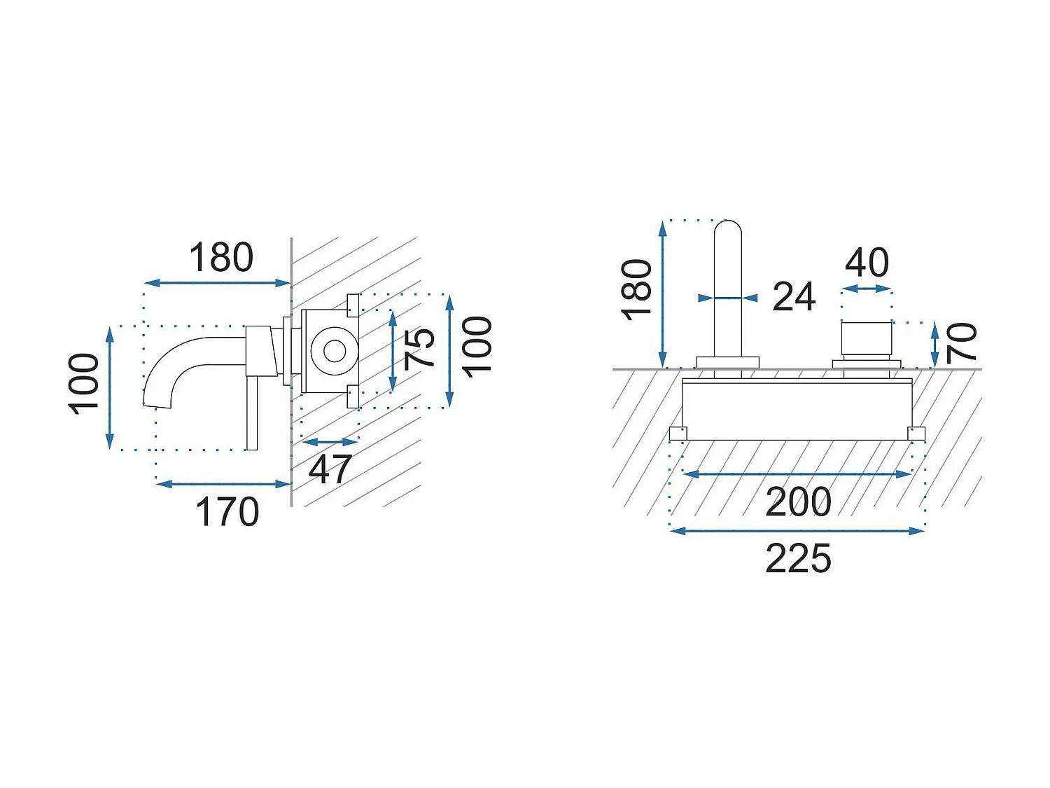 Grifo Emportado Oculto Rea Js-W021Bg Owen Brush Gold