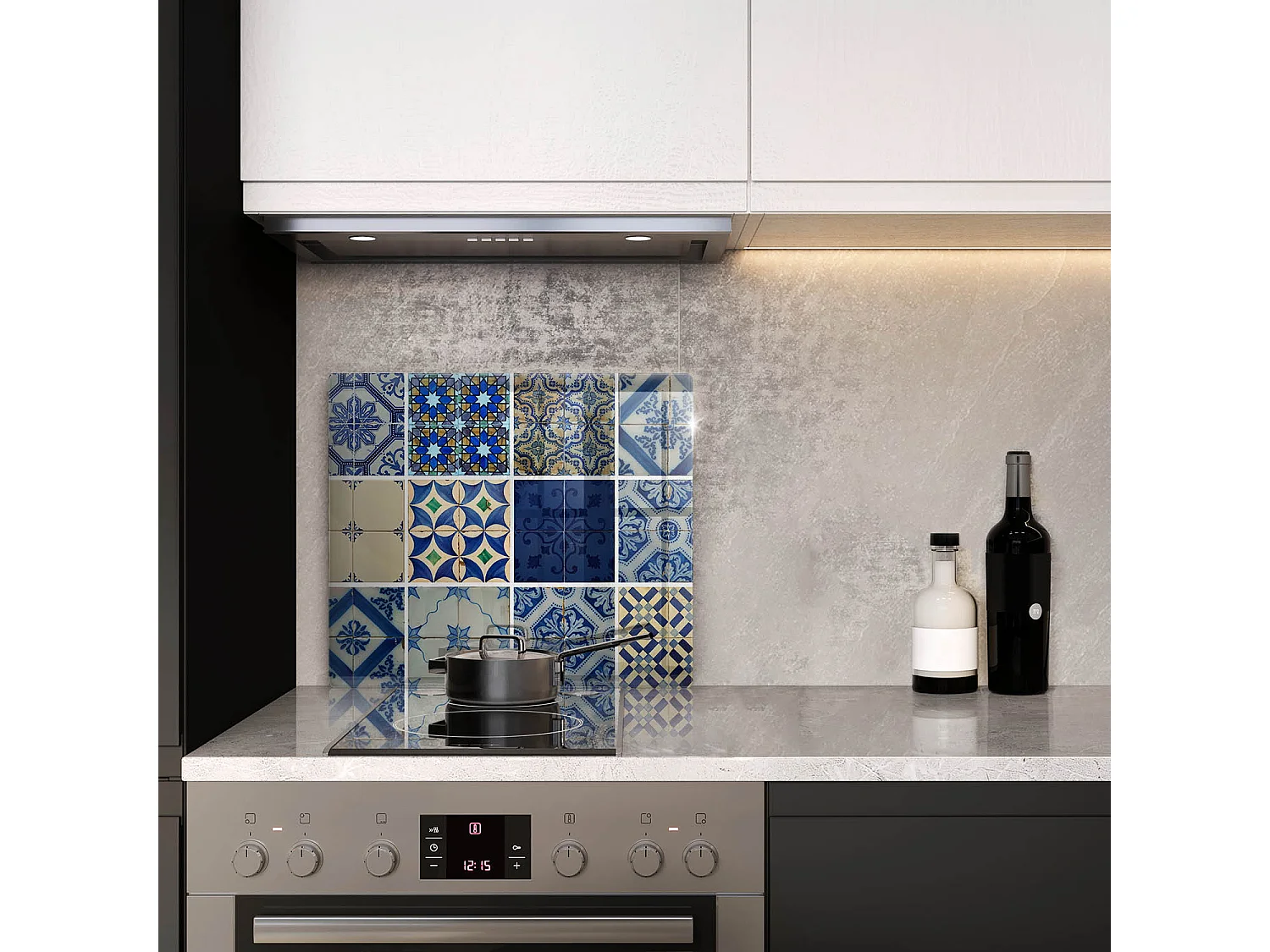 Planche de cuisine rectangulaire en verre, 60x52 cm Carreaux décoratifs