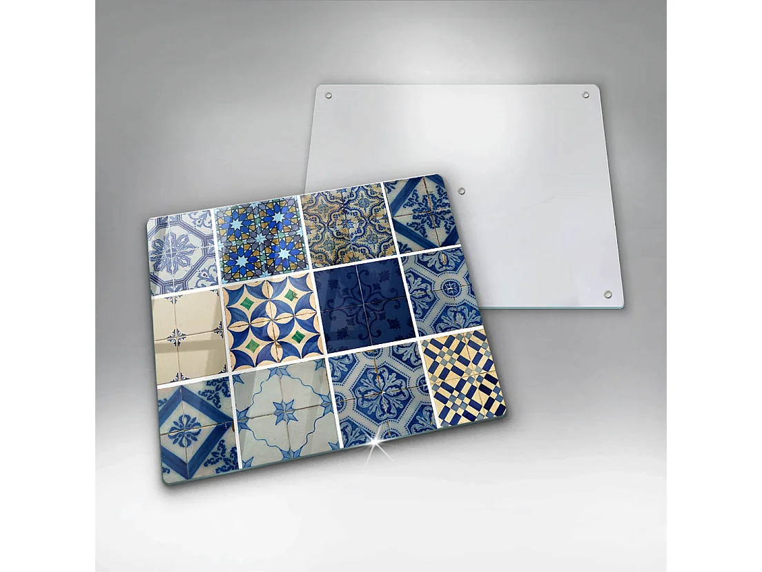 Planche de cuisine rectangulaire en verre, 60x52 cm Carreaux décoratifs