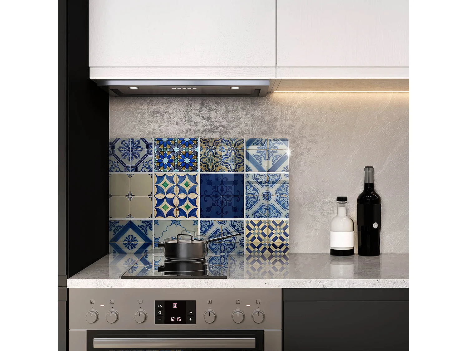 Planche de cuisine rectangulaire en verre, 80x52 cm Carreaux décoratifs