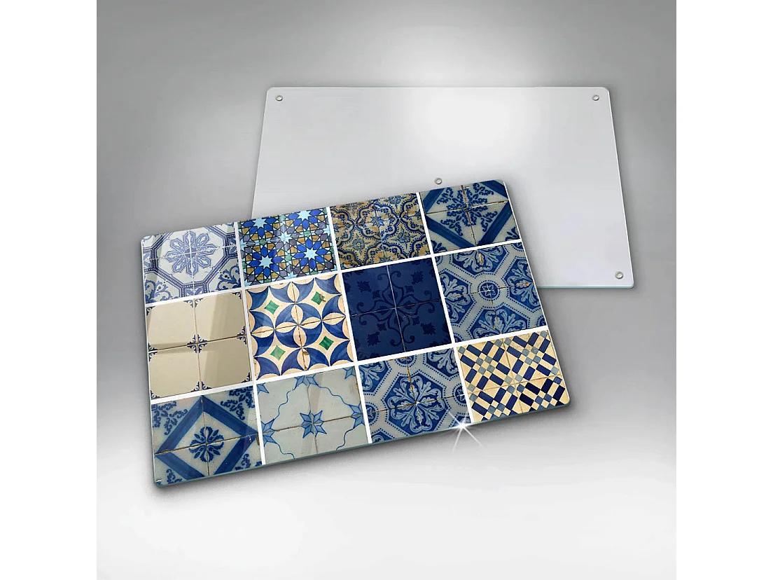 Planche de cuisine rectangulaire en verre, 80x52 cm Carreaux décoratifs