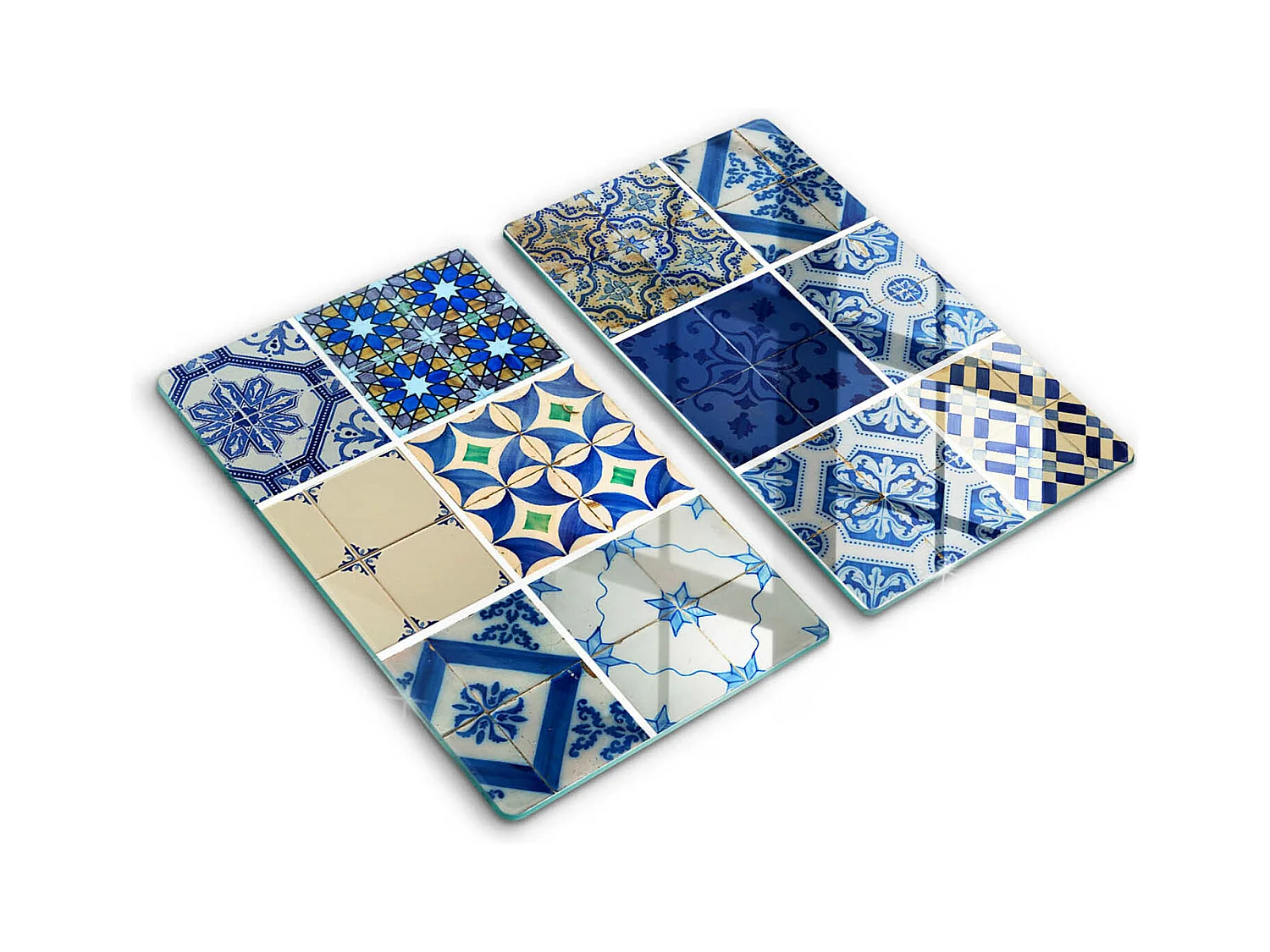 Planche de cuisine rectangulaire en verre, 2 pièces 30x52 cm Carreaux décoratifs