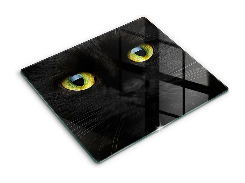 Planche de cuisine rectangulaire en verre, 60x52 cm Animal, yeux de chat