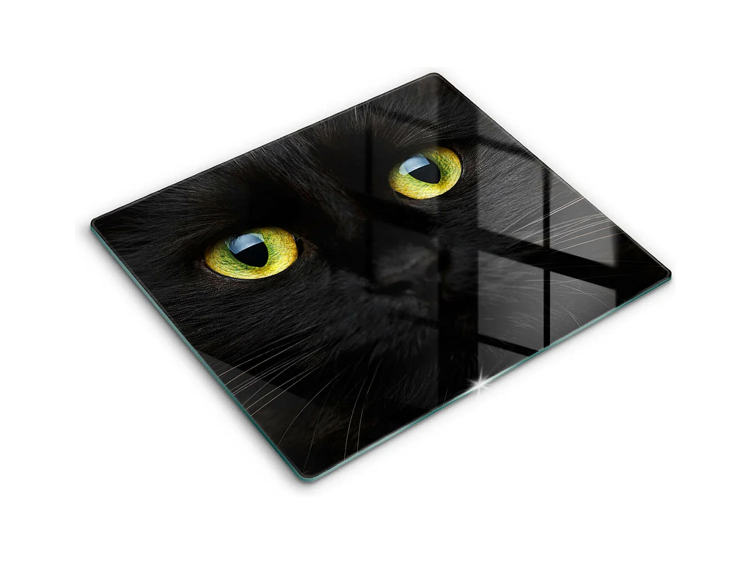Planche de cuisine rectangulaire en verre, 60x52 cm Animal, yeux de chat