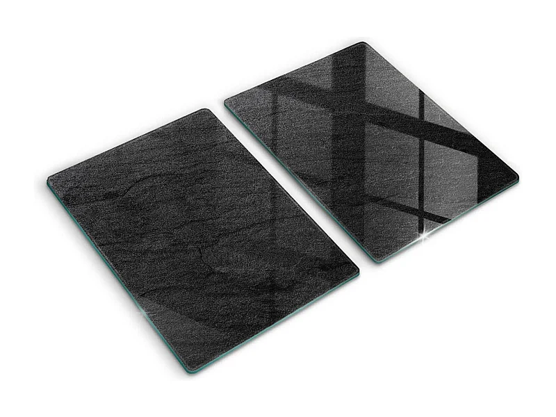 Planche de cuisine rectangulaire en verre, 2 pièces, 40x52 cm, texture pierre