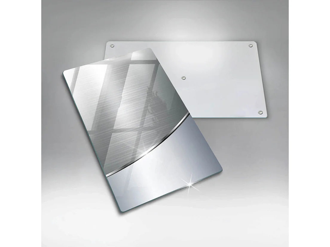 Rechthoekig glazen keukenbord, 30x52 cm Metalen abstractiepatroon