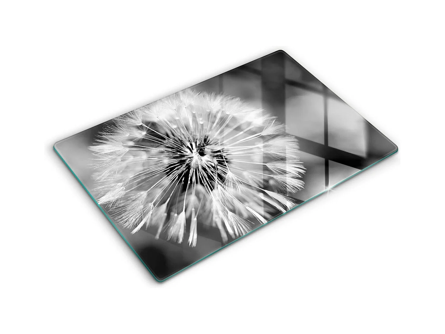 Planche de cuisine rectangulaire en verre, 80x52 cm Pissenlit délicat